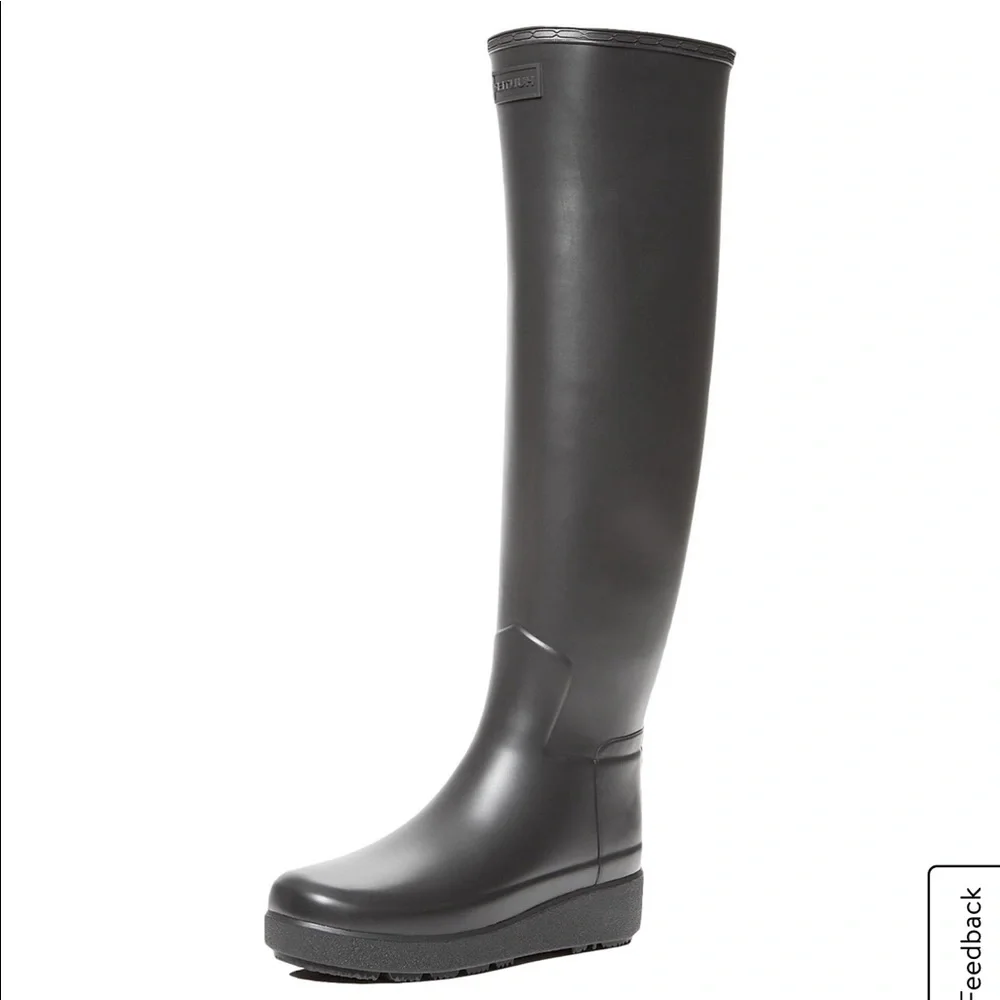 Hunter Women's Tall Rain Boots in Dark Gray